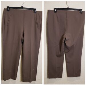 Chico’s Juliet 2R Embellished Ankle Pants Warm Mocha Slimming 360 Ponte Knit